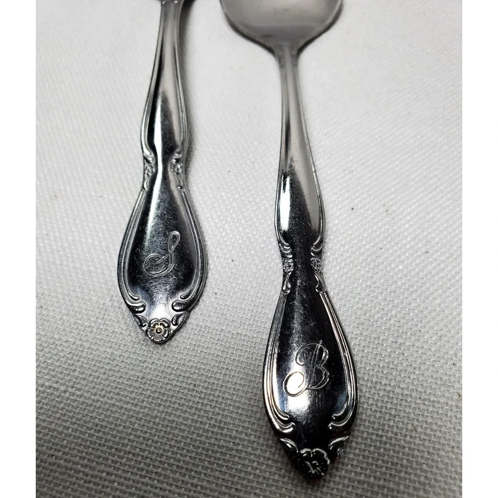 Vtg Customcraft‎ Stainless Steel Teaspoon Monogram S Replacement Flatware Korea
